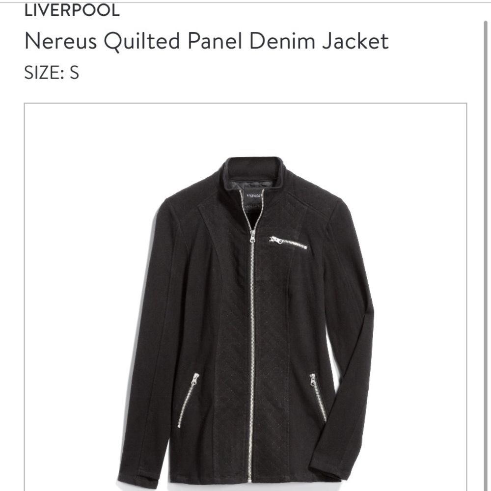 Liverpool- Nereus Quilted Panel Denim Jacket - S